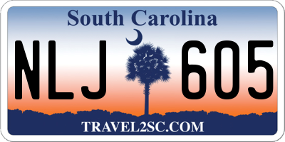 SC license plate NLJ605