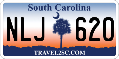 SC license plate NLJ620