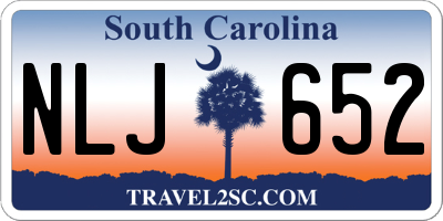 SC license plate NLJ652