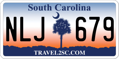 SC license plate NLJ679