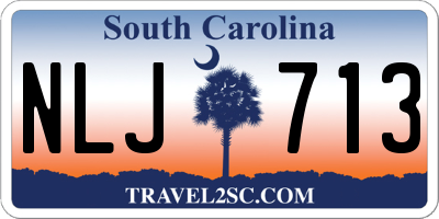 SC license plate NLJ713