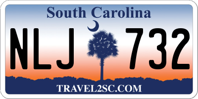 SC license plate NLJ732
