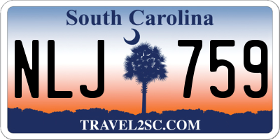 SC license plate NLJ759