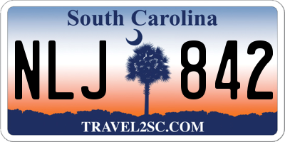 SC license plate NLJ842