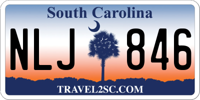 SC license plate NLJ846