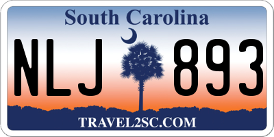 SC license plate NLJ893