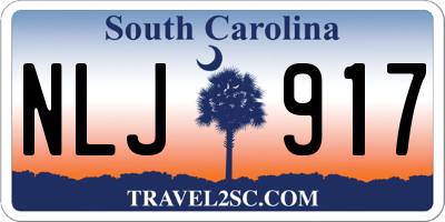SC license plate NLJ917