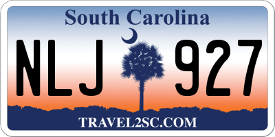 SC license plate NLJ927