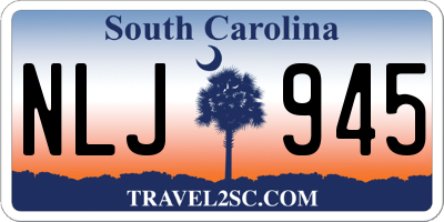 SC license plate NLJ945