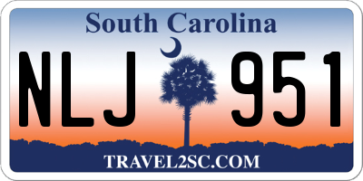 SC license plate NLJ951
