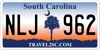 SC license plate NLJ962