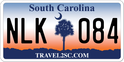 SC license plate NLK084