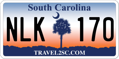 SC license plate NLK170
