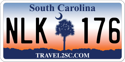 SC license plate NLK176