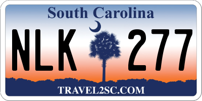SC license plate NLK277