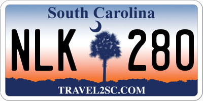 SC license plate NLK280