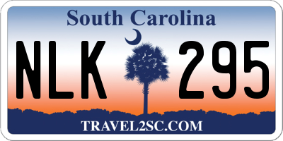 SC license plate NLK295