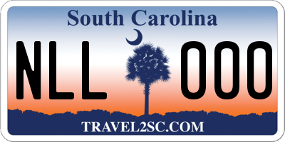 SC license plate NLL000