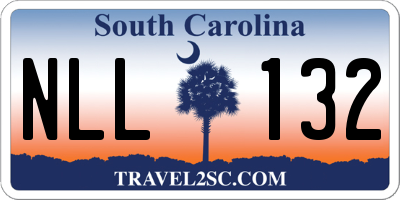 SC license plate NLL132