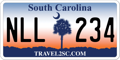 SC license plate NLL234