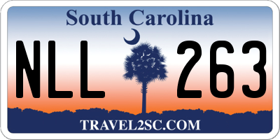 SC license plate NLL263