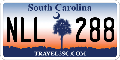 SC license plate NLL288