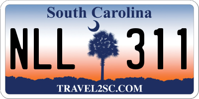 SC license plate NLL311