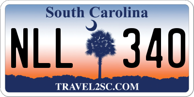 SC license plate NLL340