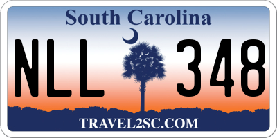 SC license plate NLL348