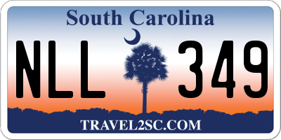 SC license plate NLL349