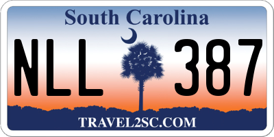 SC license plate NLL387