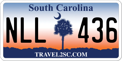 SC license plate NLL436