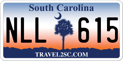 SC license plate NLL615