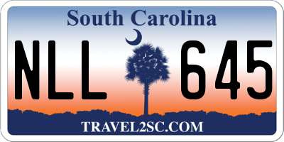 SC license plate NLL645
