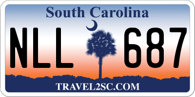 SC license plate NLL687