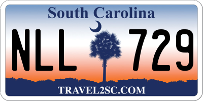 SC license plate NLL729