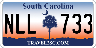 SC license plate NLL733