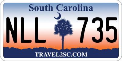 SC license plate NLL735