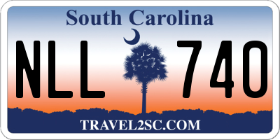 SC license plate NLL740