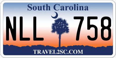 SC license plate NLL758