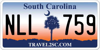 SC license plate NLL759