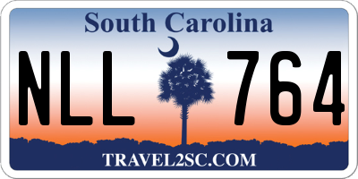 SC license plate NLL764