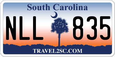 SC license plate NLL835