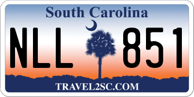 SC license plate NLL851