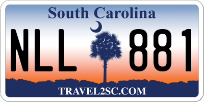 SC license plate NLL881