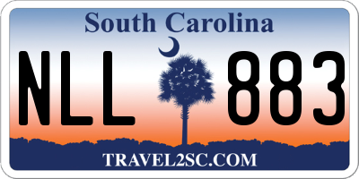 SC license plate NLL883