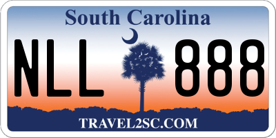 SC license plate NLL888