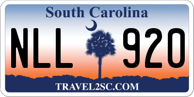 SC license plate NLL920