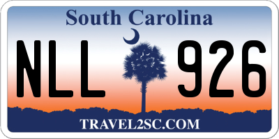 SC license plate NLL926