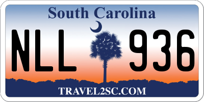 SC license plate NLL936